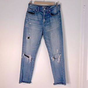 Madewell The perfect vintage jean blue denim size 29 distressed boyfriend